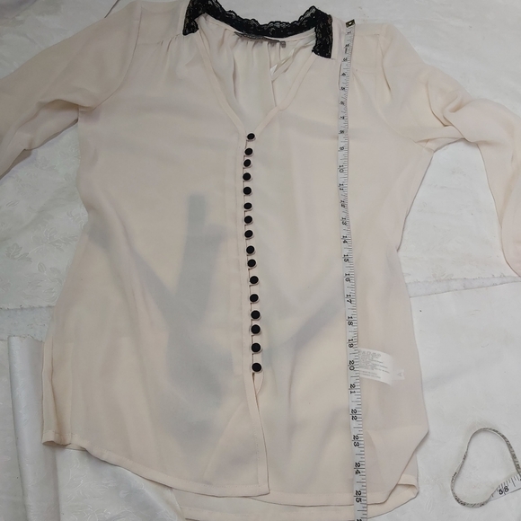 SANDWICH Chiffon Ivory Blouse - Picture 12 of 12